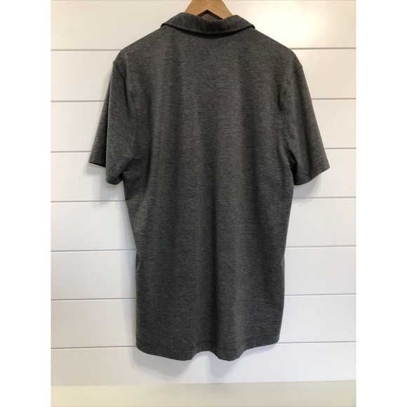 Lululemon Men’s Evolution Short Sleeve Polo Shirt Size M Active Preppy Golf Gray - Picture 3 of 6